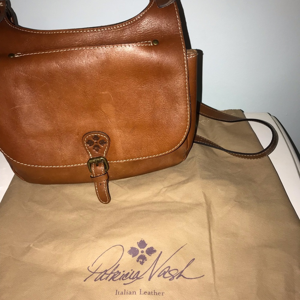 Patricia Nash Italian Leather Saddle Bag